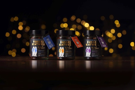 Russell and Atwell refillable glass jars